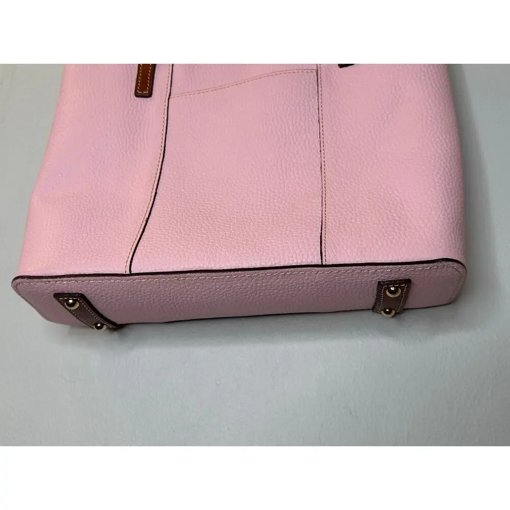 DOONEY & BOURKE Pale Pink Pebbled Leather Lexington Shopper Shoulder Bag